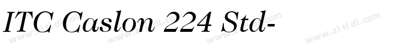 ITC Caslon 224 Std字体转换